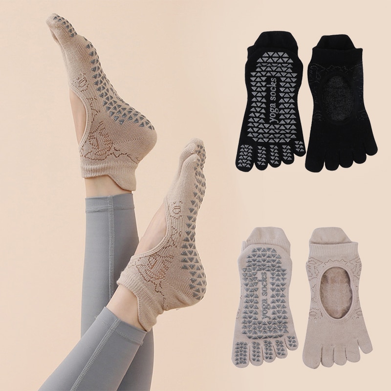 Yoga Pilates Girl - Mulheres Yoga Toe Socks Alta Qualidade