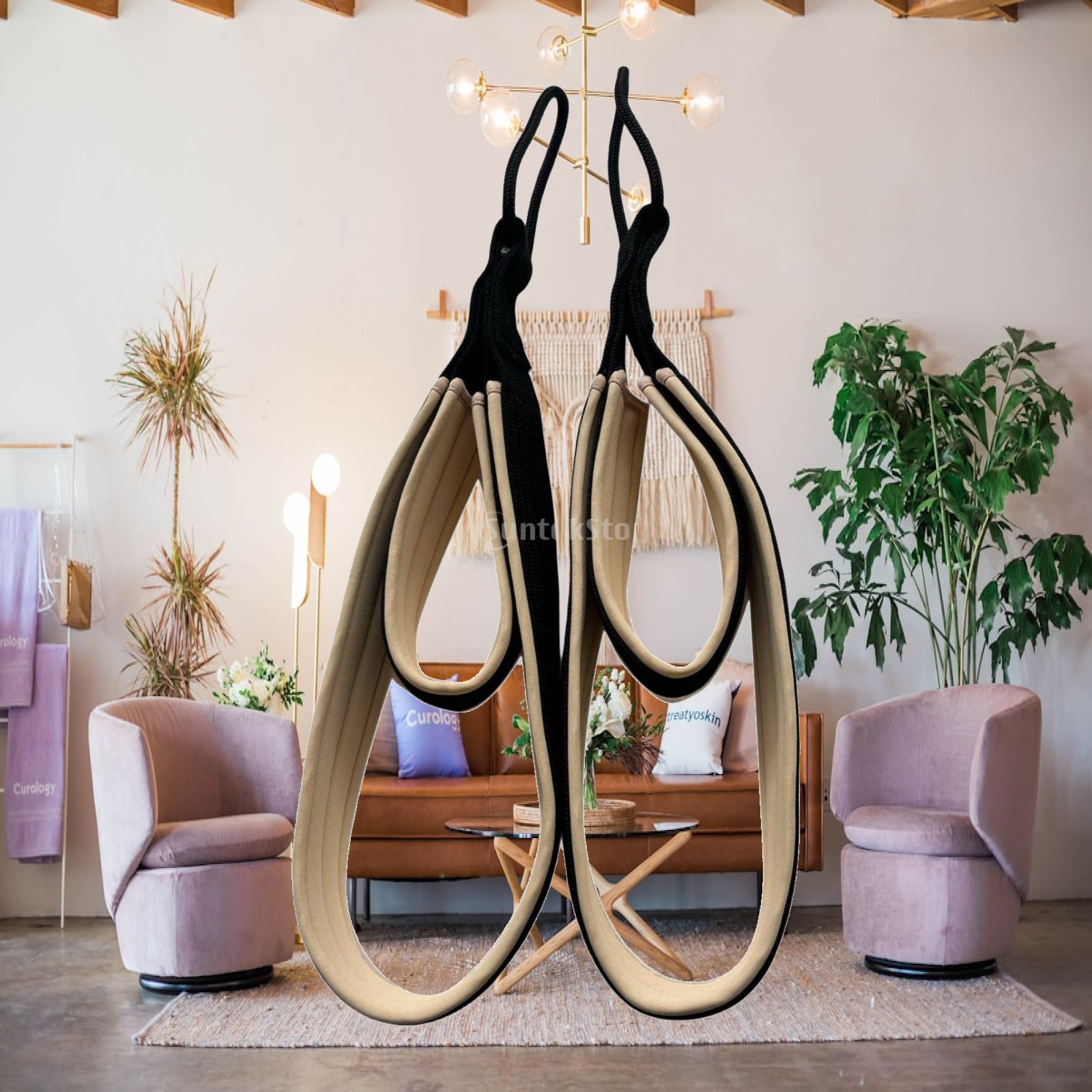 Pilates & Yoga Unleashed International Academy - Alça de Pilates com Punho Antiderrapante,