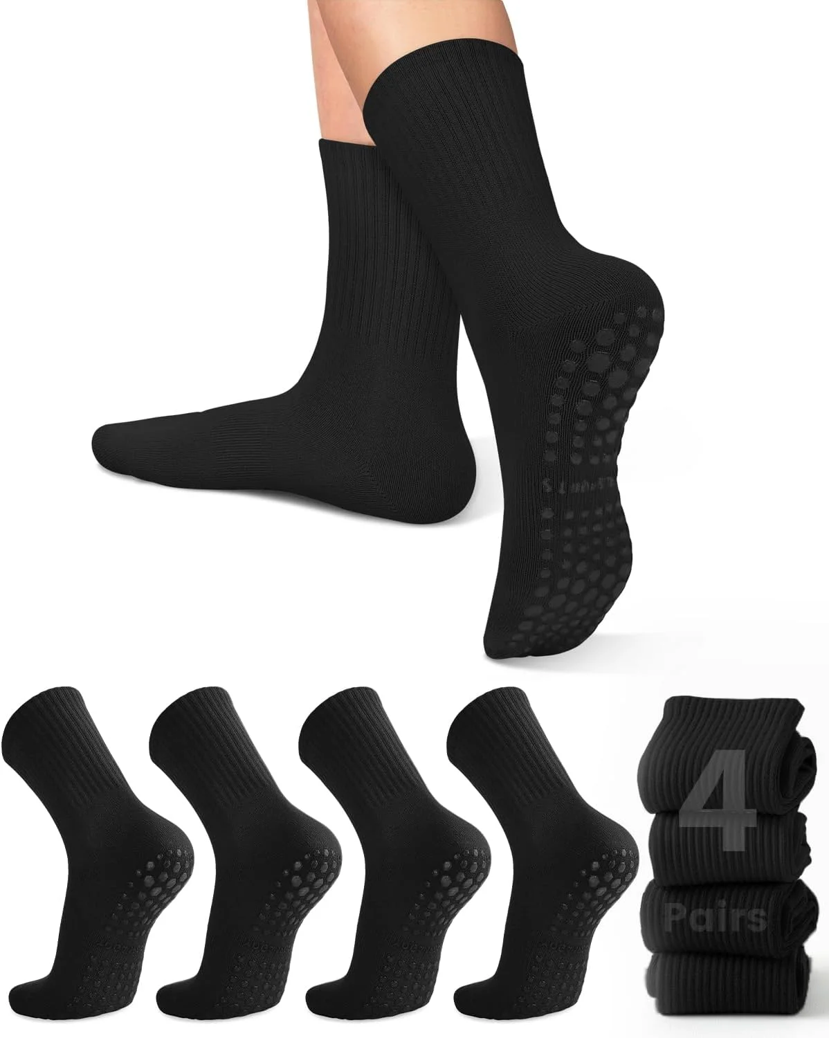 Pilates & Yoga Unleashed International Academy - 4 pares de meias femininas para