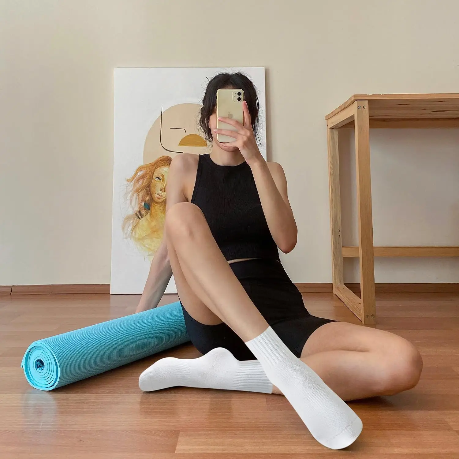 4 pares de meias femininas par - Pilates & Yoga Unleashed International Academy avaliação e preço